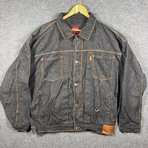 FUBU Jacket Mens XXXL Y2K Vintage Fat Albert Dumb Donald Embroidery Denim